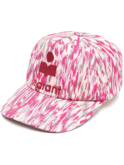 Isabel Marant Tyron Embroidered Logo Cap In Pink