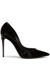 DOLCE & GABBANA 105MM PATENT LEATHER PUMPS