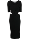 Jonathan Simkhai Cut-out Detail Midi Dress In Black