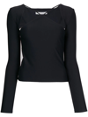 ROKH CUT-OUT DETAIL LONG-SLEEVE T-SHIRT