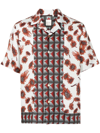 Paul Smith Floral Geometric-print Short-sleeved Shirt In Red