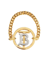 BURBERRY LOGO-PLAQUE CHAIN-LINK RING