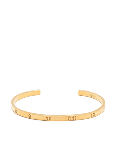 Maison Margiela Numbers-detail Cuff Bracelet In Gold