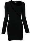 Cotton Citizen Capri Black Cut-out Stretch-cotton Mini Dress In Schwarz