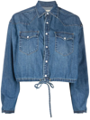 Polo Ralph Lauren Drawstring-hem Denim Shirt In Blau