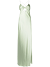 MICHELLE MASON CUT-OUT DETAIL SILK GOWN