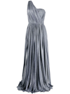 Dolce & Gabbana Glittered Off-shoulder Long Dress In Blau