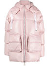 Khrisjoy Iconic Rear Logo-print Padded Jacket In Rosa