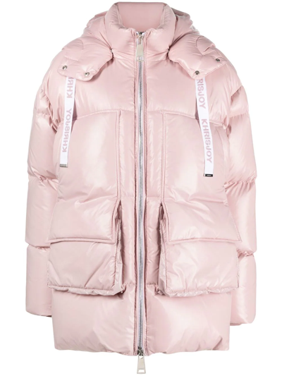 Khrisjoy Iconic Rear Logo-print Padded Jacket In Pink