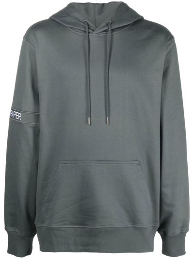 Daily Paper Cotton Drawstring Hoodie In Green