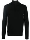 HUGO BOSS ROLL-NECK VIRGIN WOOL JUMPER