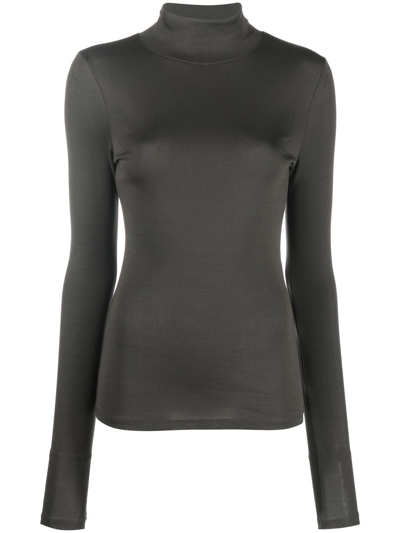 Lemaire Turtleneck Long-sleeve Top In Grey