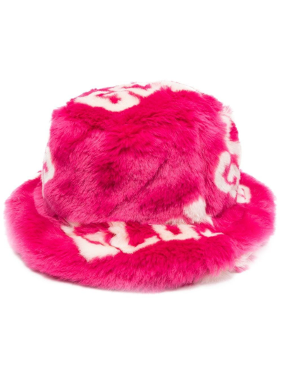 Gcds All-over Monogram-pattern Bucket Hat In Pink