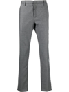 Dondup Tailored Virgin Wool Trousers In Grau