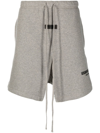 Essentials Logo Drawstring Shorts In Grau