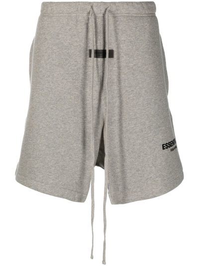 Essentials Logo Drawstring Shorts In Grau