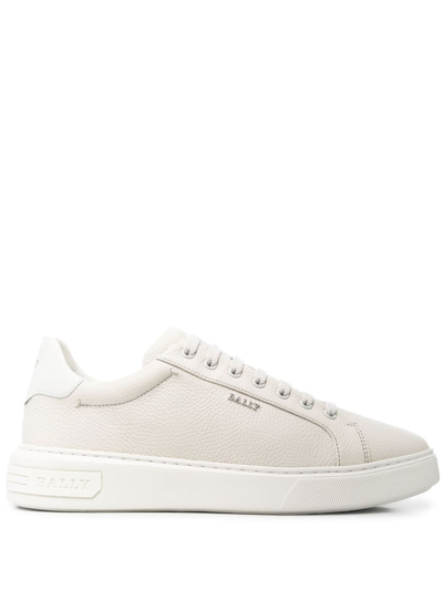 Bally Manny Leather Low-top Sneakers In Weiss