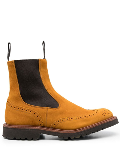 Tricker's Elasticated Side-panel Boots In Orange