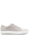 Lanvin Dbb1 Low-top Suede Sneakers In Grau