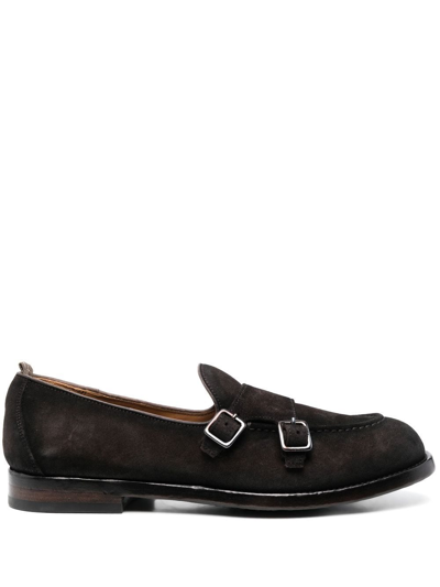 Officine Creative Repello Side-buckle Monk Shoes In Brown