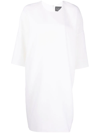 Gianluca Capannolo Anne Three-quarter Sleeve Wool Dress In Weiss