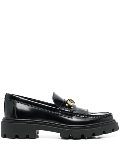 Tod's Fringed Loafers In Black