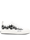 Amiri Stars Court Low Sneakers In White Canvas