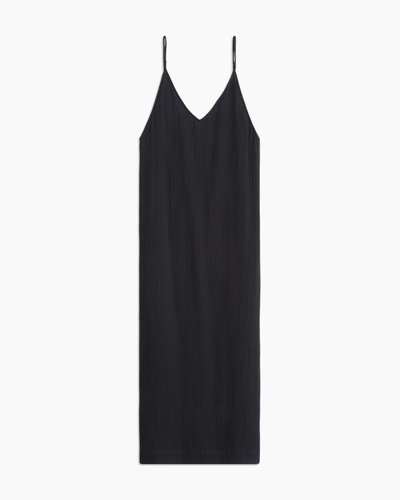 Onia Cotton-gauze Midi Dress In Black
