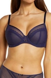 Chantelle Lingerie Chantelle Intimates Unlined Plunge Underwire Bra In Sapphire