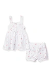 Petite Plume Baby's, Little Girl's & Girl's 2-piece Butterflies Charlotte Shirt & Shorts Set In White