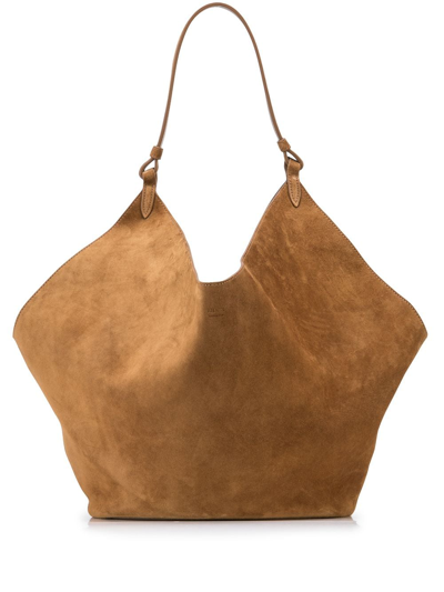 Khaite Medium Lotus Tote Bag In Brown