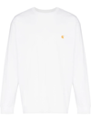 Carhartt Long Sleeve Chase T-shirt In Weiss