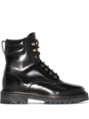 Isabel Marant Campa Leather Ankle Boots In Schwarz