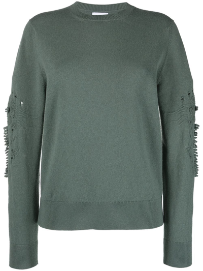 Barrie Round-neck Cashmere Jumper In Green