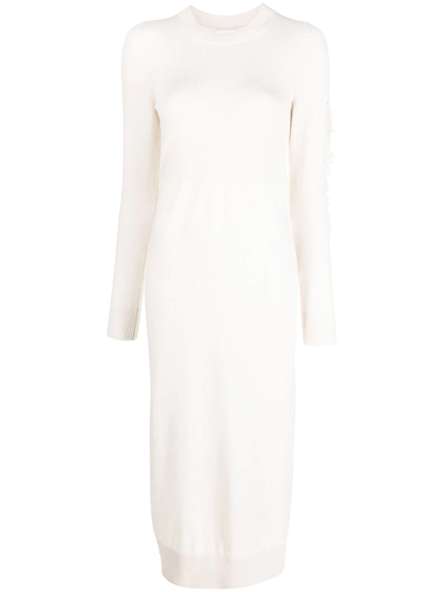 Barrie Knitted Cashmere Dress In Neutrals