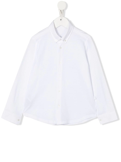Il Gufo Kids' Button-down Cotton Shirt In White