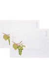 BERNADETTE GRAPE-EMBROIDERED PLACEMATS (SET OF TWO)