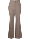 Fabiana Filippi Flared Tailored Trousers In Braun