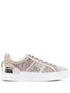 LIU •JO GLITTER-EMBELLISHED LOGO-PLAQUE SNEAKERS