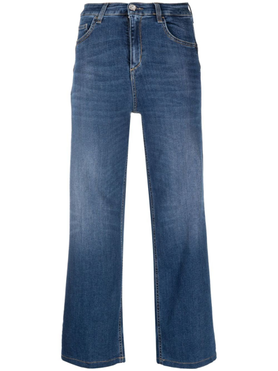 Liu •jo Cropped Straight-leg Jeans In Blue