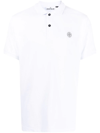 Stone Island White Chest Logo-patch Detail Polo Shirt