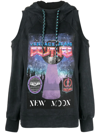 Versace Jeans Couture Gray 'new Moon' Hoodie In Grau