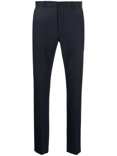 Aspesi Slim-cut Tailored Trousers In Blau