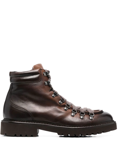 Doucal's Ankle Lace-up Fastening Boots In Brown