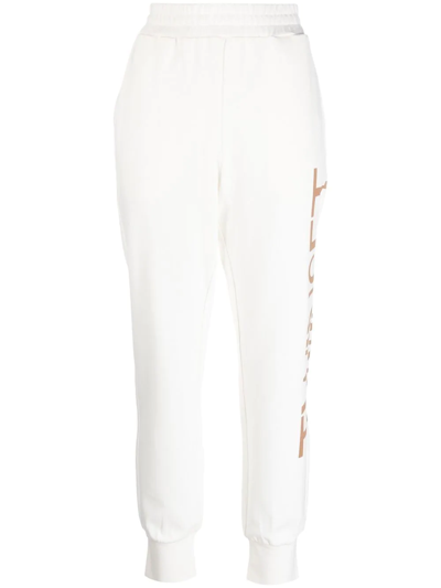 Twinset Logo-print Track Pants In Weiss