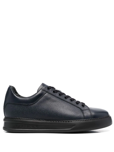 Baldinini Debossed-logo Lace-up Sneakers In Blau