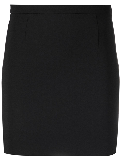 Elisabetta Franchi Mini Skirt With Enamelled Buttons In Black