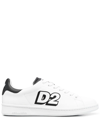 DSQUARED2 LOGO-PRINT LOW-TOP LACE-UP SNEAKERS