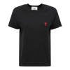 Ami Alexandre Mattiussi Ami Paris Black Ami De Coeur T Shirt In Black