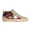 Golden Goose Mid Star Classic In Dark_red_taupe_white_black